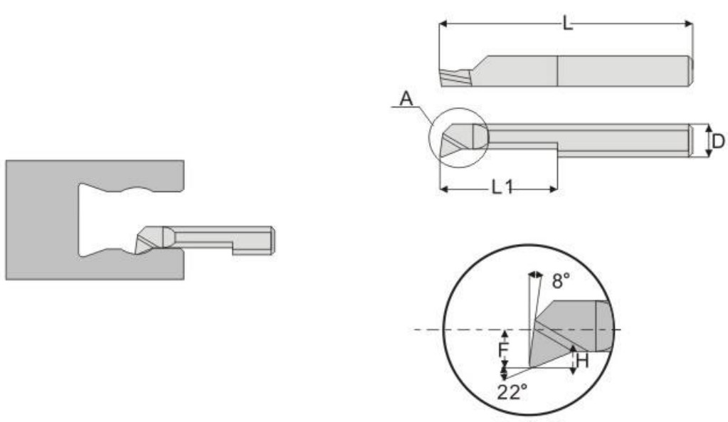 MPR 8 R0.2 L30 минирезец Deskar - фото 2